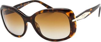 Prada Womens Pr04zs 57Mm Polarized Sunglasses