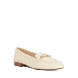 Dune London Womens Ladies Gladia - Leather Almond Toe Loafers - Beige - Size UK 4