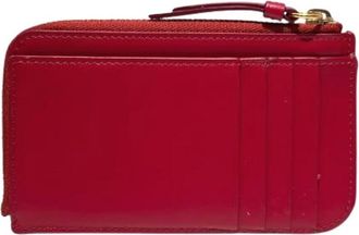 Chlo&eacute; Pre-owned Muntportemonnee - Dames - Pre-owned - Rood - Maat: ONE Size Leer