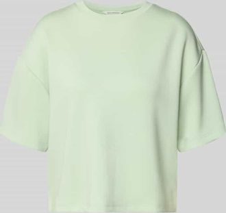 Moss Copenhagen Boxy Fit Sweatshirt aus Viskose-Mix mit 1/2-Arm in Mint, Gr&ouml;&szlig;e L/XL