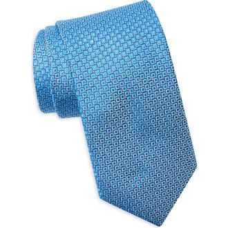 Ted Baker Weller Micro Square Silk Blend Tie in Aqua at Nordstrom Rack