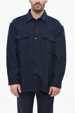 Ami Unlined Virgin Wool Coat with Double Pocket size L