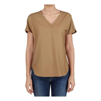Kiton T-Shirts, female, Brown, Size: S Virgin Wool Shirt