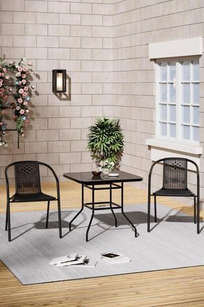 Living and Home 2 Seater Outdoor Garden Dining Bistro Set