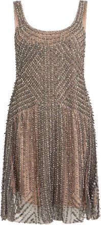 Alberta Ferretti Mouwloze Jurk - Dames - Feestkleedjes - Grijs - S - Kleedjes
