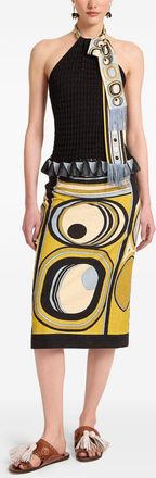 La DoubleJ Womens Midi Skirt Multicolour Cotton