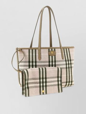 Burberry bloomsbury medium reversible shoulder shopping bag