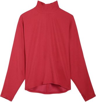 Joseph Buick Crepe Blouse - Dark Pink - 44 (UK16 / XL)