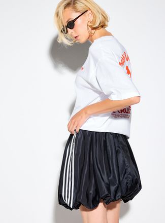 Icone Womens Athletic stripes balloon miniskirt