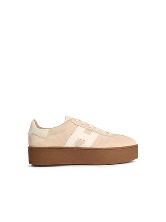 Hogan H681 Beige Suede Sneakers