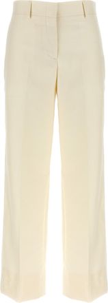 Brioni White Wool Dress Womens Pants