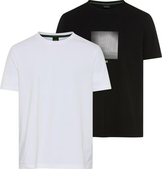 Boss Green by Hugo Boss T-Shirt BOSS GREEN 2-PACK, Herren, Gr. XXL, open miscellaneous960, Single Jersey, Obermaterial: 96% Baumwolle, 4% Elasthan, unifarben, regular fit nor
