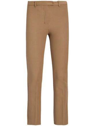 Max Mara tailored trousers - women - Polyamide/Elastane/Cotton - 44 - Brown