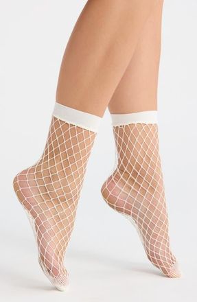 Nordstrom Whalenet Anklet Socks in Ivory Egret at Nordstrom, Size 9