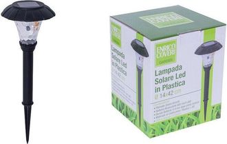 Trade Shop Trade Shop Traesio - Trade Shop - Set 18pz Lampada Solare Led En Picchetto Giardino Nera 14x42cm 4125004
