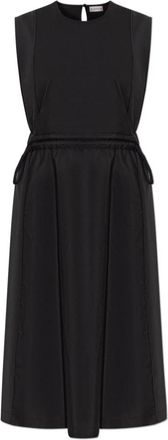 Moncler Jurk met trekkoord en zonder mouwen - Dames - Casual kleedjes - Zwart - L - Polyester - Kleedjes