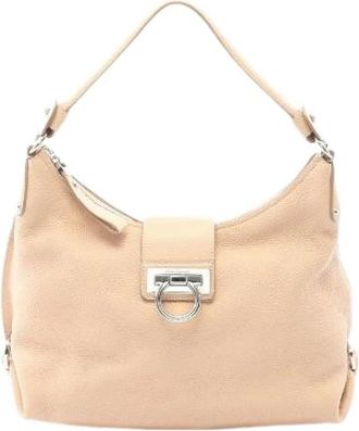 Ferragamo Pre-owned Gancini Leren Schoudertas - Dames - Vintage Schoudertas - Roze - ONE Size - Leer - Vintage