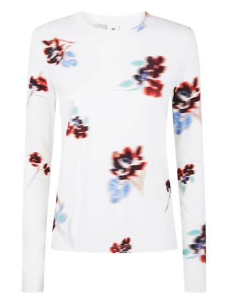 Paul Smith Top met bloemenprint - Wit