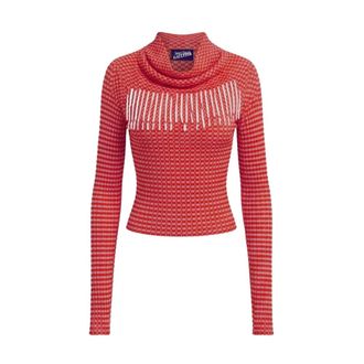 Jean Paul Gaultier Turtlenecks, female, Multicolor, Size: XS Asymetric Collar Sweater
