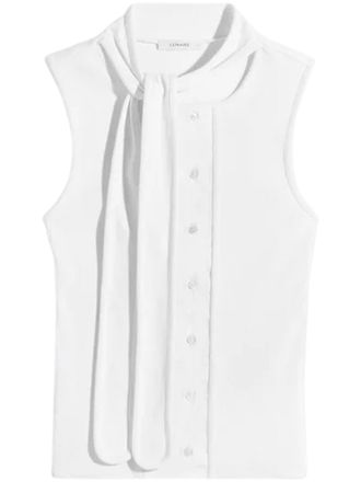 Christophe Lemaire Asymmetrical Fitted Top with Button-Down Front