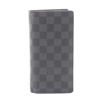 Louis Vuitton Pre-owned Wallets, male, Black, Size: ONE SIZE Pre-owned Portefeuille Brazza Damier Graphite long wallet
