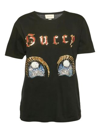 Gucci T-shirt con paillettes - Nero