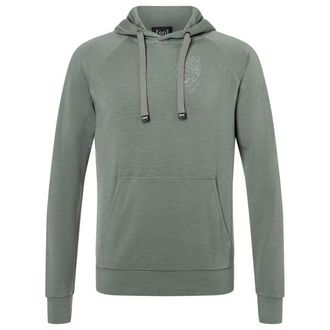 super.natural Frosty Hoodie Merinohoodie f&uuml;r Herren | oliv/grau