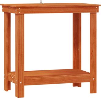 vidaXL Banco De Trabajo Marr&oacute;n Cera 80 X 50 X 80 Cm Pino Macizo Vidaxl