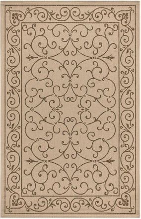 Jonathan Y Designs Charleston Vintage Filigree Textured Weave Indoor/Outdoor Area Rug in Beige/brown at Nordstrom, Size 3Ft 0In X 5Ft 0In
