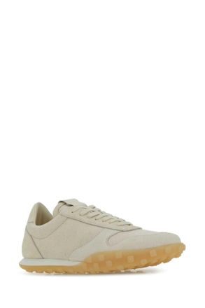 Jil Sander Canvas and Suede Sneakers - Cream
