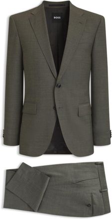 BOSS Two-piece regular-fit suit in m&eacute;lange stretch wool
