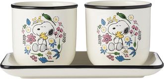 Lenox Chef Snoopy 3Pc Herb Pot & Tray Set