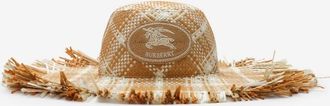 Burberry Knight Stamp Raffia-effect Sun Hat