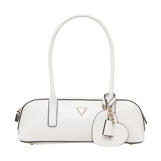 Guess Isobel Baguette Tas - Dames - Handtassen - Wit - ONE Size - Polyester - Tassen