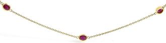 House of Brilliance Haus Of Brilliance Colorful Gemstones 14K 2.00 Ct. Tw. Ruby Station Necklace