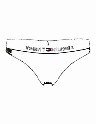 Tommy Hilfiger Womens TH Original Thong, Black - Size: 14