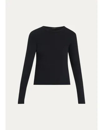 Mother The Long-Sleeve Itty Bitty Crop Tee