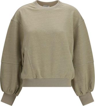 Brunello Cucinelli Beige Cotton Womens Sweatshirt