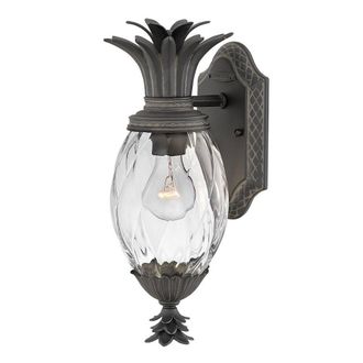 Netlighting Plantation 1 Light Small Outdoor Wall Lantern Museum Black IP44