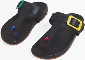Charlotte Stone Misty Multicolor Footbed Thong Sandal in Treasure at Nordstrom, Size 11