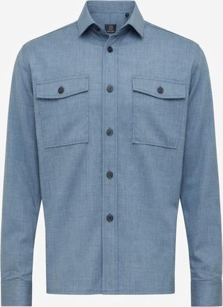 Genti Relaxed Fit Overshirt | Blauw