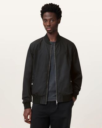 AllSaints Main: 64% Cotton, 36% Polyamide Bassett Reversible Ramskull Bomber Jacket, Size: XXL