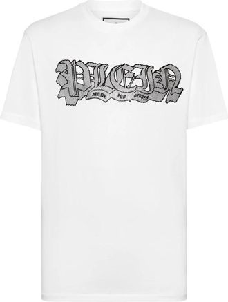 Philipp Plein T-shirt Round Neck SS Tattoo - Heren - T-shirts - Wit - 2XL - Katoen - Tops