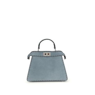 Fendi Blue Calf Leather Bos Taurus Womens Handbag