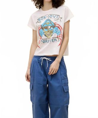 Daydreamer Bon Jovi Forever Solo Tee In Vintage White