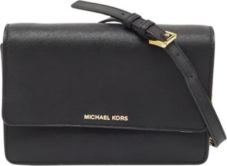 Michael Kors Tweedehands leren schoudertassen - Dames - Vintage Schoudertas - Zwart - ONE Size - Vintage