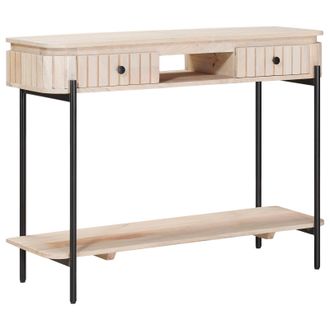 vidaXL Mesa Auxiliar Hecha A Mano Blanco 100 X 30 X 76 Cm Vidaxl
