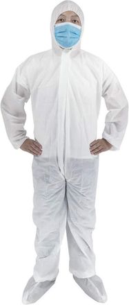 Generic Bodysuit - Disposable Work Overall with Hood - Hazmat Suit Disposable Coveralls - Chemical Protection Industrial Safety Workwear, Full Body Protective