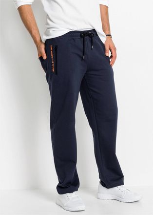 Bonprix Jogginghose BONPRIX, Herren, Gr. 64/66, N-Gr, blau (dunkelblau), Obermaterial: 100% Baumwolle, unifarben, regular fit, Hosen Jogginghose, aus Baumwoll