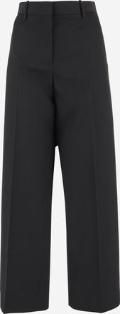 Jil Sander Womens Wool Trousers Black